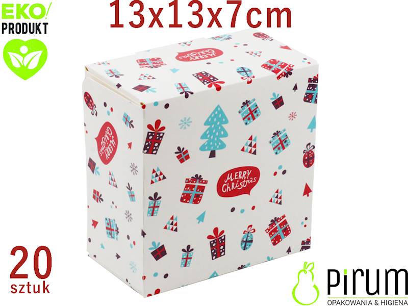 Pudełko PAP 130x130x70 CHRISTMAS Ciasto 20szt