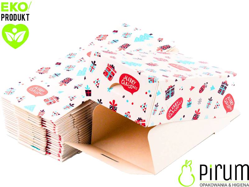 Pudełko PAP 130x130x70 CHRISTMAS Ciasto 20szt
