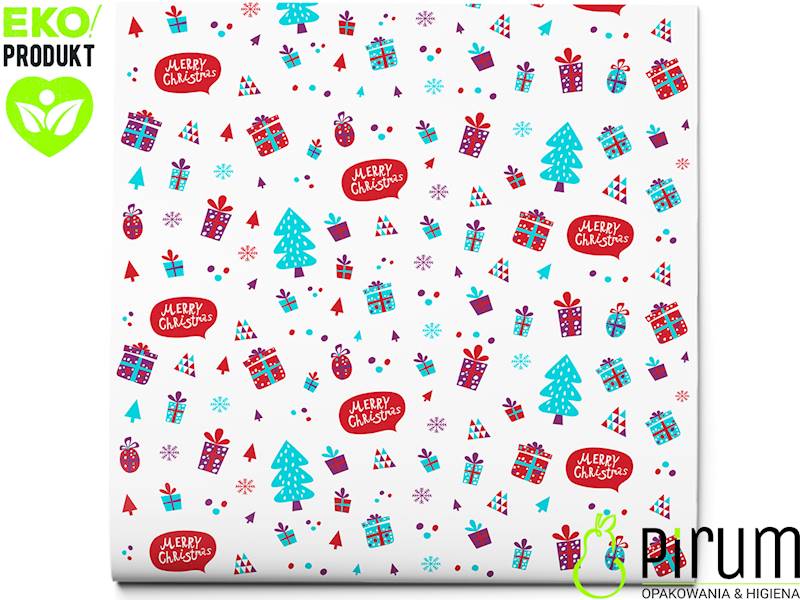 Papier 50cm Rola Biały CHRISTMAS 10kg Kram 