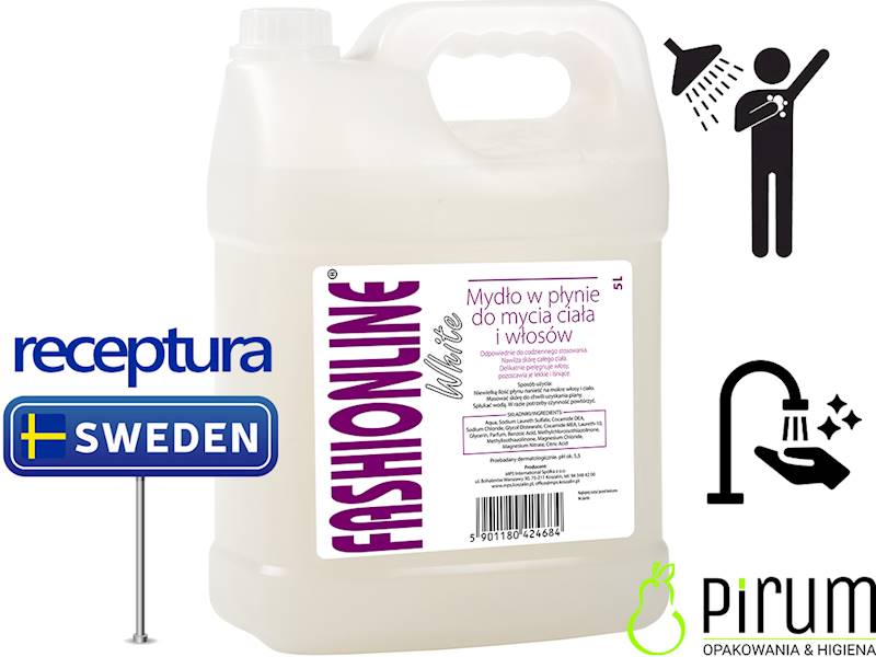 MPS 5L FASHIONLINE WHITE Mydło do Ciała i Włosów