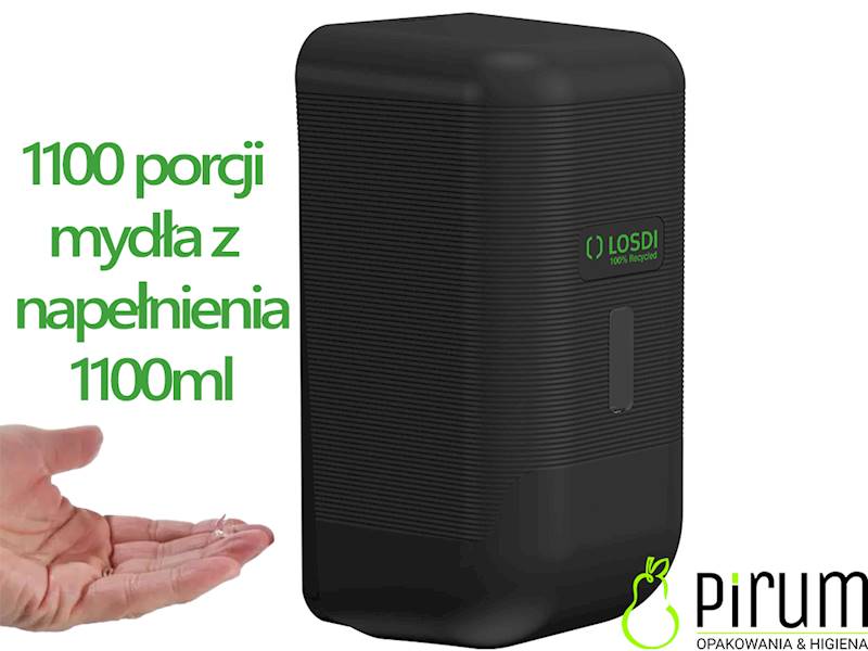 LOSDI 1,1L Dozownik MYDŁO CZARNY MAT CJ3013MT-L
