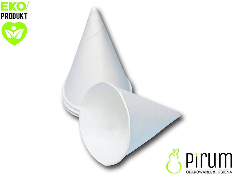 Kubek Stożkowy 118ml PAP Biały 200szt
