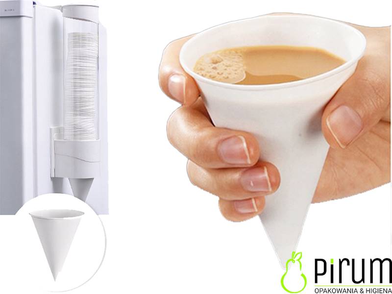 Kubek Stożkowy 118ml PAP Biały 200szt