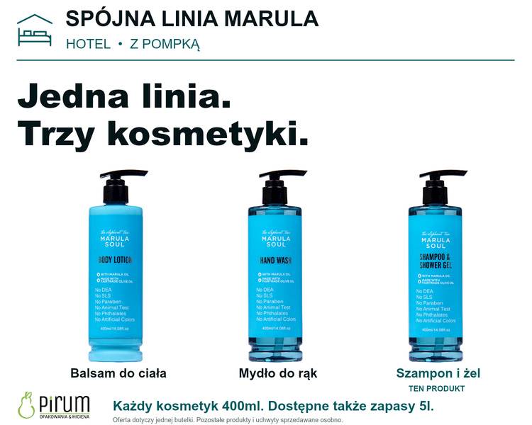 Marula Line 400ml Shampoo& Shower Gel z Pompką 