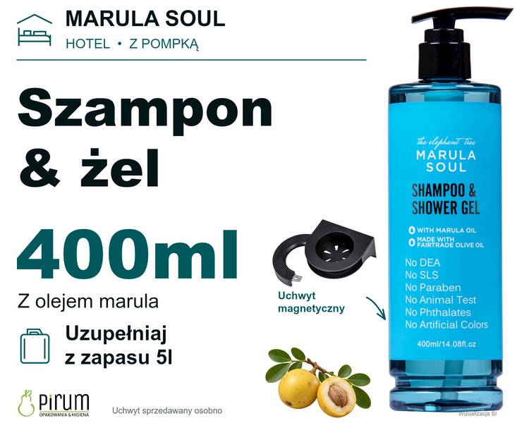 Marula Line 400ml Shampoo& Shower Gel z Pompką 