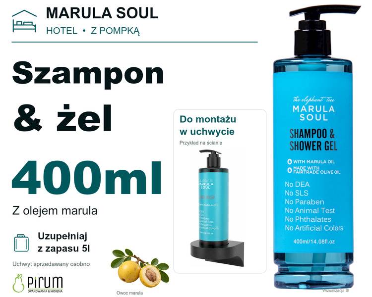 Marula Line 400ml Shampoo& Shower Gel z Pompką 