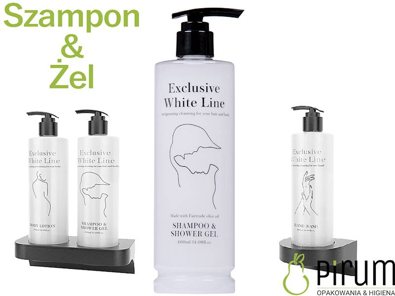 White Line 400ml Shampoo& Shower Gel z Pompką 