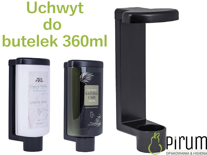 Uchwyt Hotelowy PRESS Czarny do butelek 360ml