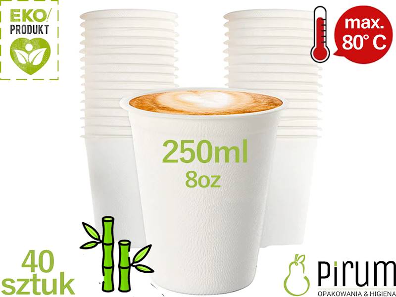 Kubek 250ml TRZCINA 8oz 80mm Aku 5950 40szt