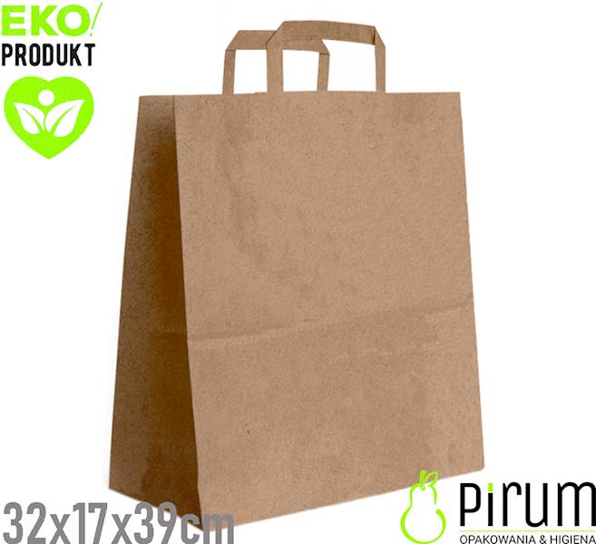 Torba 320x170x390 Ucho P^ BRĄZ ecqpack 250szt