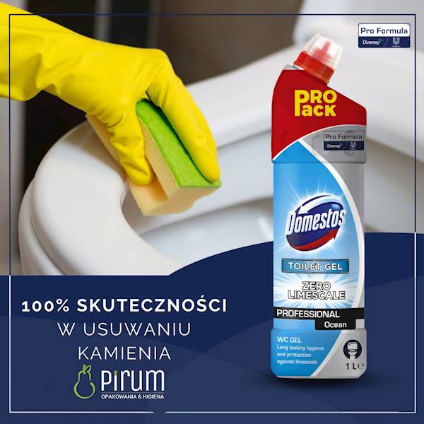 Domestos 1L WC Toilet Gel Professional Ocean ZERO