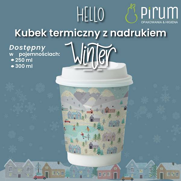 $ Kubek PAP/PE 300ml WINTER 57768 TERMO 25szt