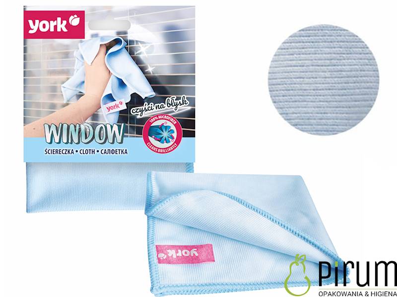 York Ściereczka WINDOW z mikrofibry Niebieska