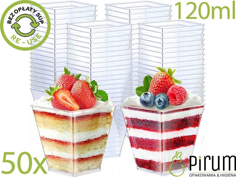 Fingerfood 120ml VERINE120 Piramida PS REUSE 50szt