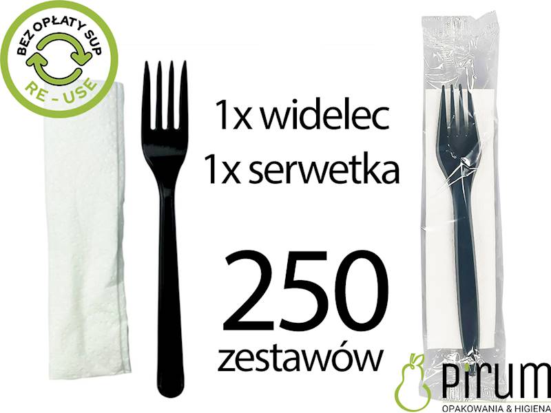 Konfekcja S+W CZARNE REUSE Gullin 250szt