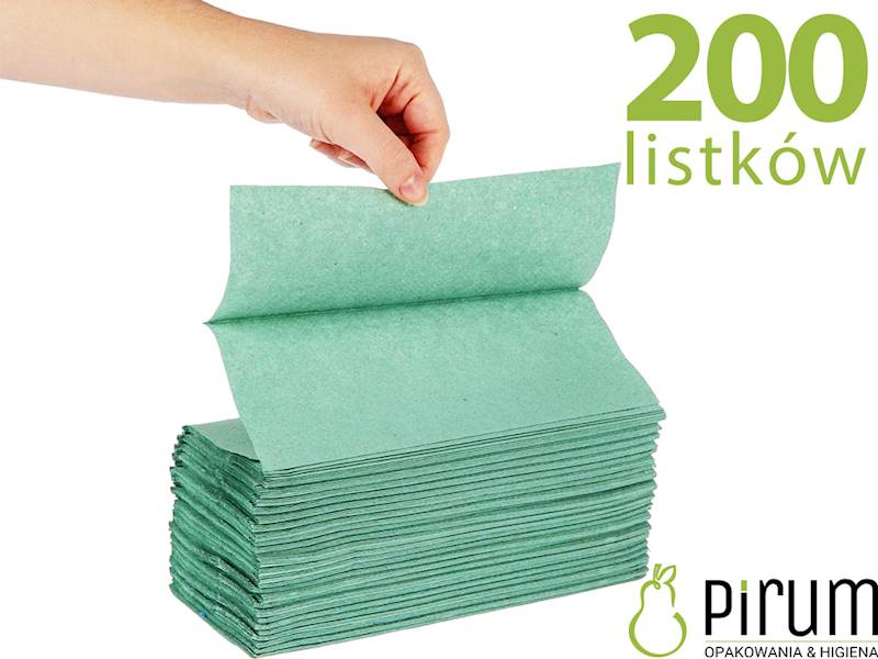 Green Ręcznik Składany ZZ Zielony 2561 200szt. 