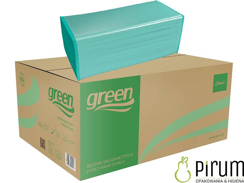 Green Ręcznik Składany ZZ Zielony 2561 200szt. 