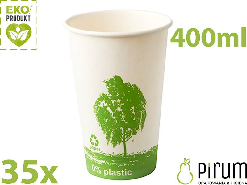 Kubek 420ml PAP 90mm 0% plastic 45531 Papstar 35sz