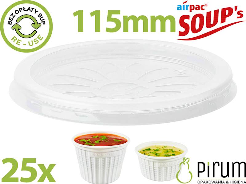 Wieczko 115mm PP Airpac® SOUP’s REUSE 25szt