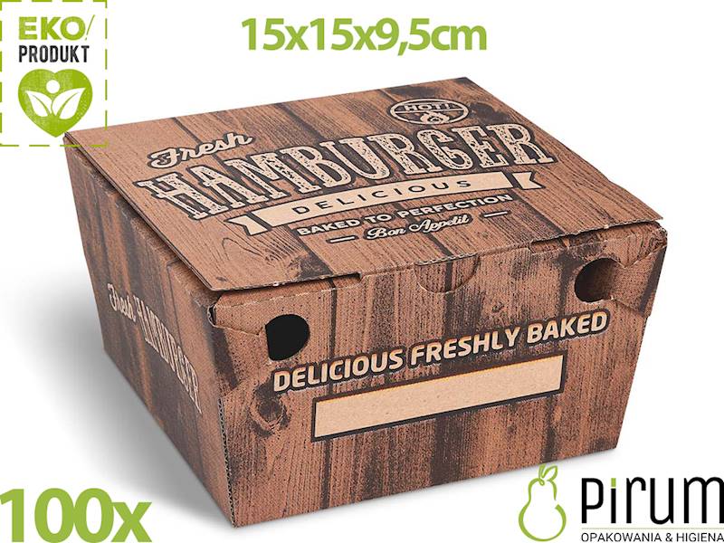 Burger Box 15x15x9,5 PAP KRAFT 71815 100szt 