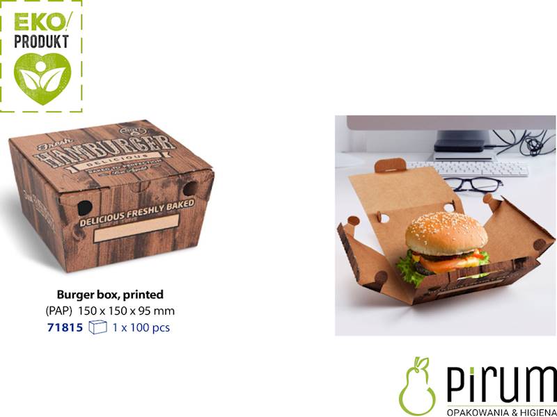 Burger Box 15x15x9,5 PAP KRAFT 71815 100szt 