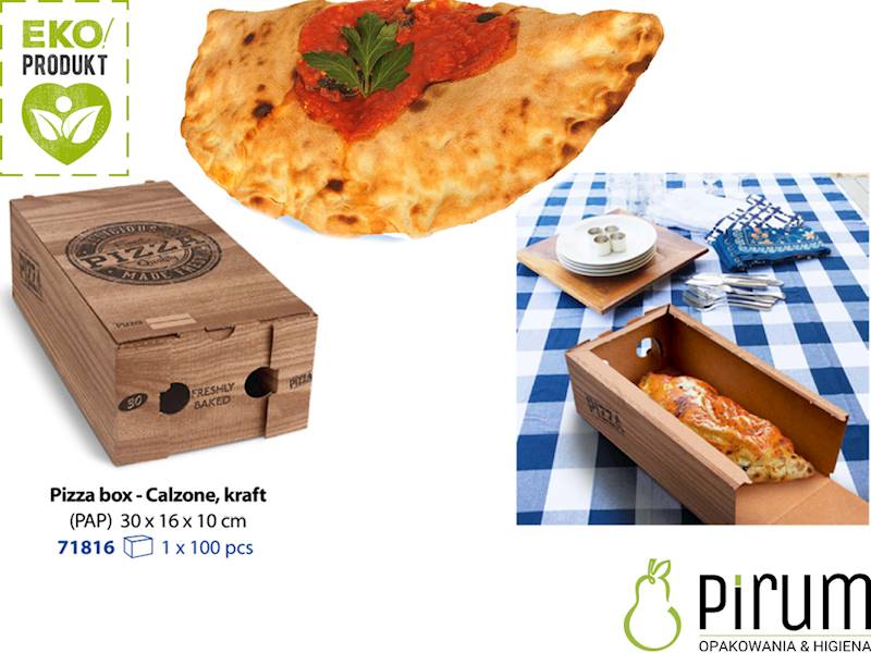 Pizza Box Calzone KRAFT 30x16x10 71816 100szt