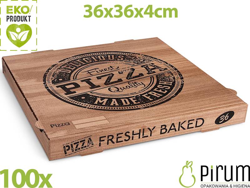 Pizza 36x36x4 PAP KRAFT Full Nadruk 71836 100szt 