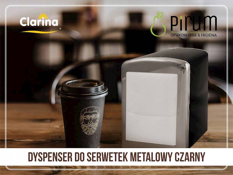 Dyspenser Serwetek 17x17cm CZARNY METAL 5284 