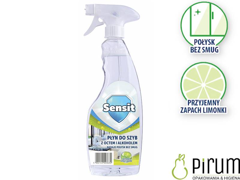 Sensit 500ml płyn do Szyb Ocet Alkohol Limonka