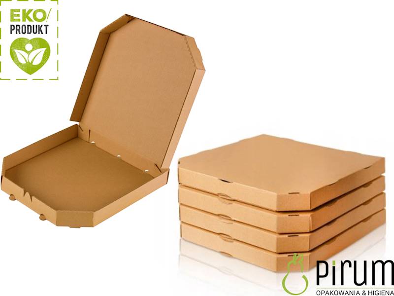 Pizza 45cm/4cm ŚCIĘTA 2x BRĄZ Karton E 50szt