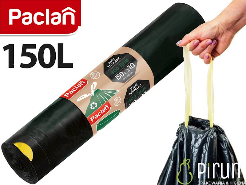 Paclan 150L Eco-Line Worki TAŚMA Czarne 10szt 