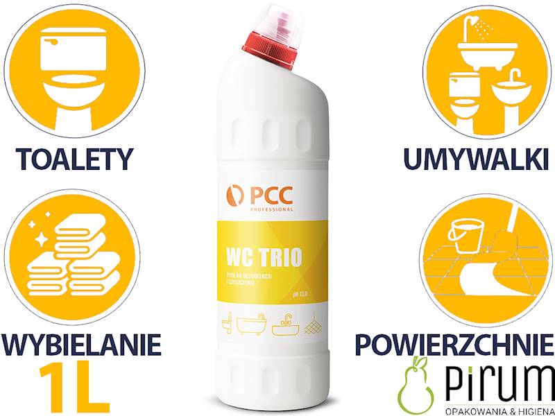 Roko 1L WC TRIO Dezynfekcja Czyszczenie Wybiela