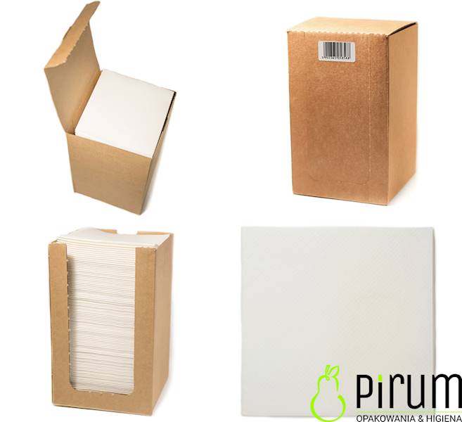 Serwetki 20x20 BIAŁE Airlaid BOX 89300 100szt