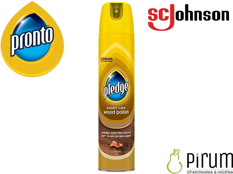 Pledge 250ml Classic do Drewna Wood Polish Brązowy