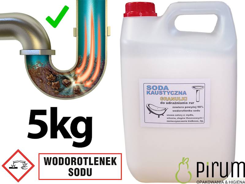 Soda 5kg Kaustyczna Granulowana Nata