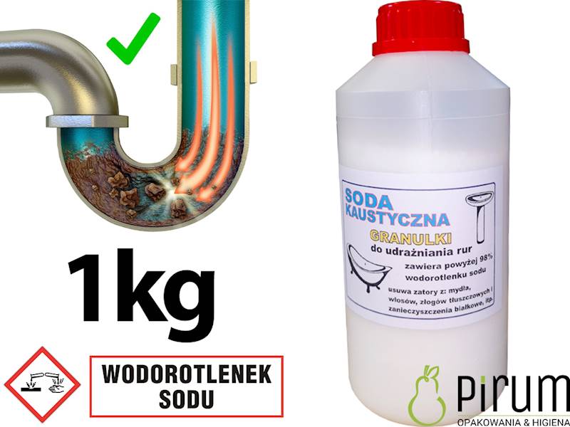 Soda 1kg Kaustyczna Granulowana Nata