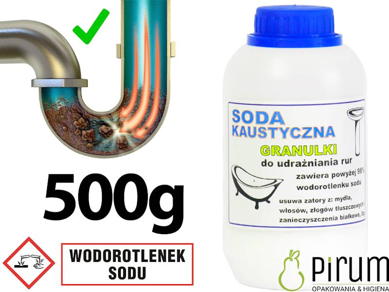 Soda 500gr Kaustyczna Granulowana Nata
