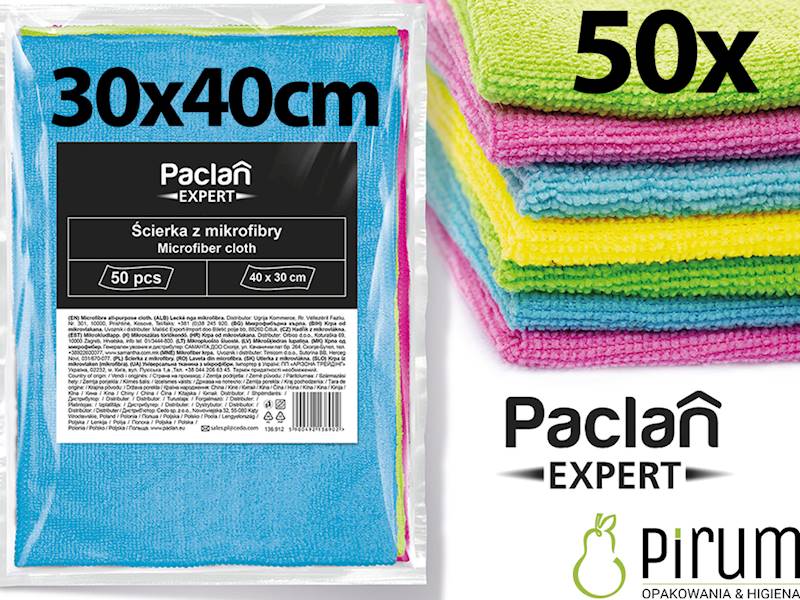 Paclan Expert Ścierka MIKROFIBRA 30x40cm 50szt