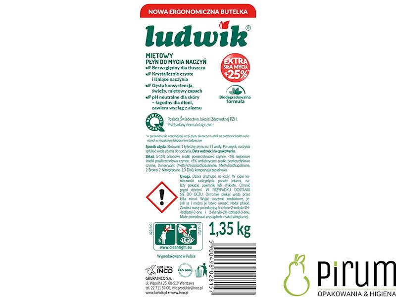 Ludwik 1350g Płyn do Mycia Naczyń Mięta 