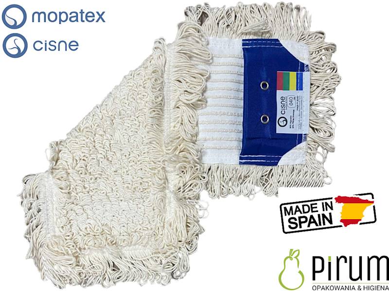 Mop 40cm Bawełna DUO Płaski CISNE Biały
