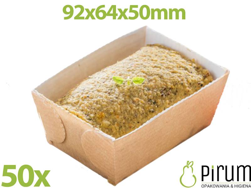 Foremka PAP/Pet 92x64x50mm Natural Beż 50szt 