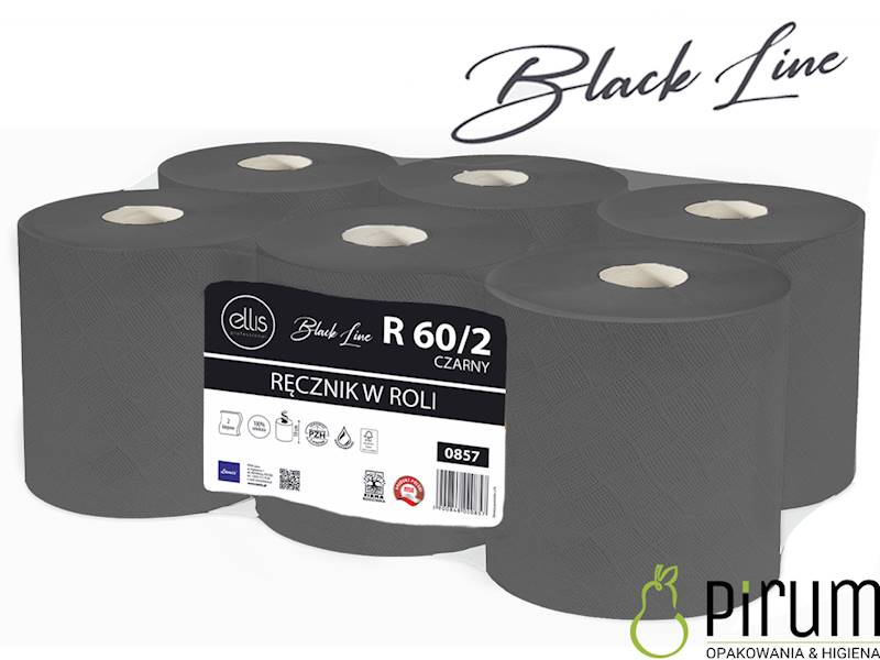 Ellis Ręcznik R60/2 Rola BLACK LINE 0857