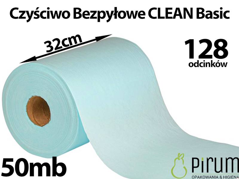 Czyściwo Rola 50m 32cm CLEAN Basic TURKUS 128szt