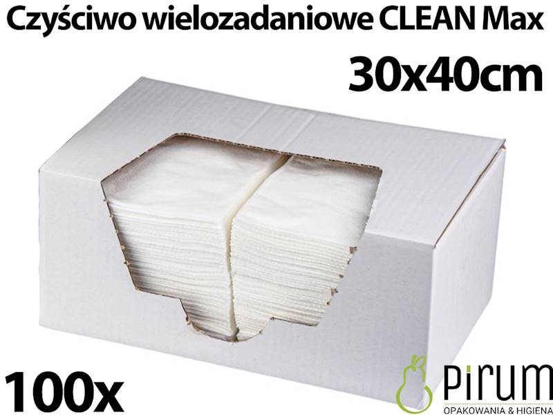 Ścierka 30x40 BIAŁA Czyściwo CLEAN MAX 100szt