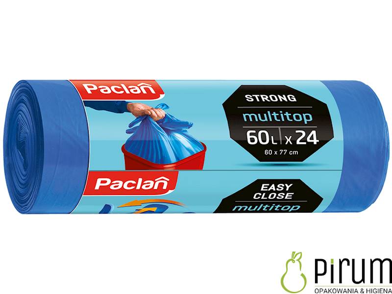 Paclan 60L Worki MultiTop Strong Niebieskie 24szt