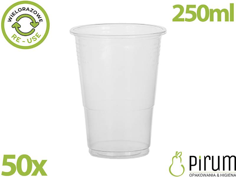 Kubek 250ml PP 78mm REUSE 45914 Papstar 50szt
