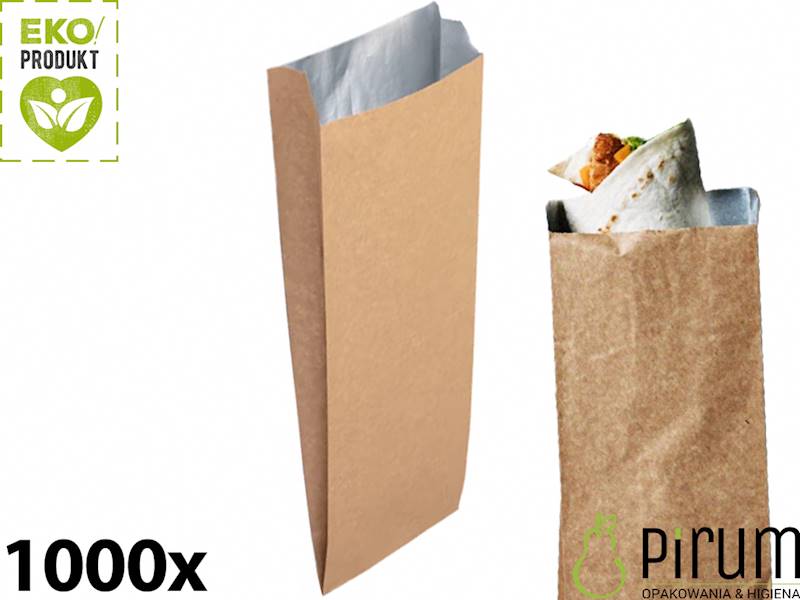 Torebka 100x40x310 Brąz ALU+ PAP 54441 1000szt