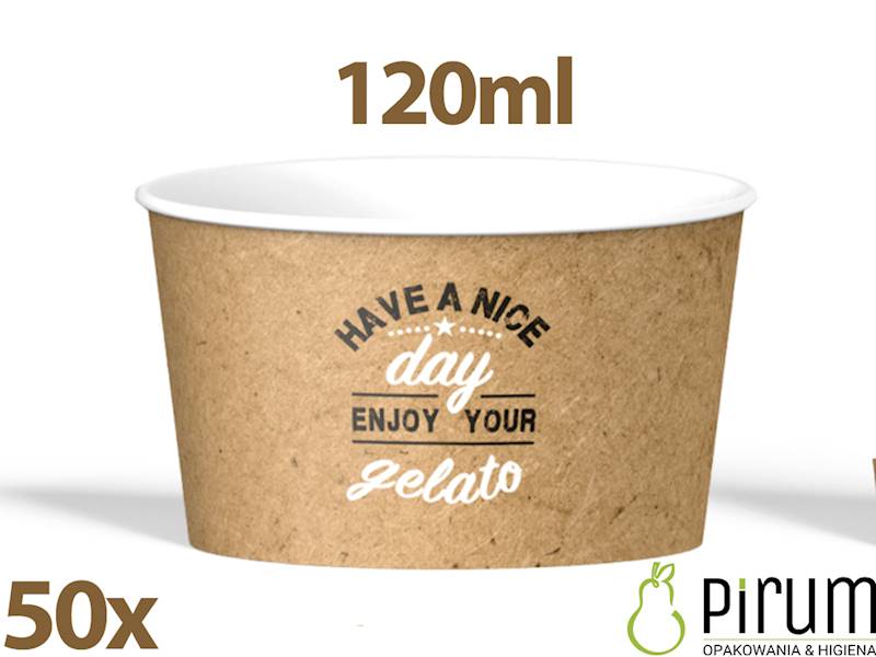 $ Miseczka 120ml PAP KRAFT Have a Nice Day 50szt