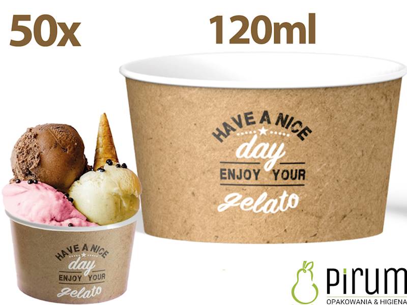 $ Miseczka 120ml PAP KRAFT Have a Nice Day 50szt