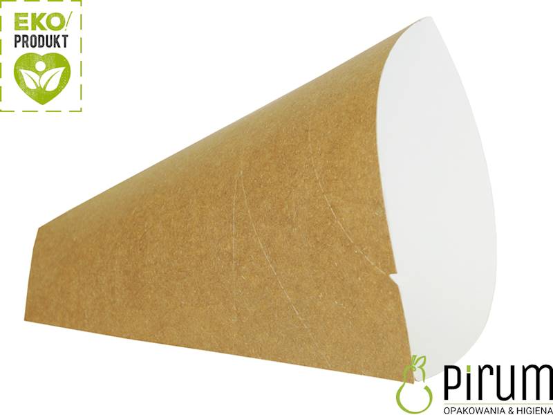 Rożek 18x17x4cm PAP na NALEŚNIKI BRĄZ KRAFT 50szt 